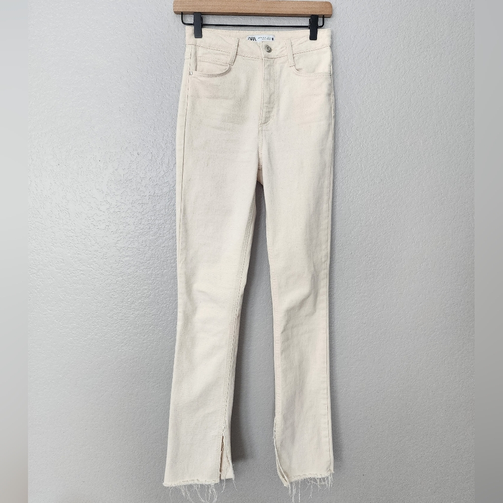 Zara Denim Jeans with Ankle Slit